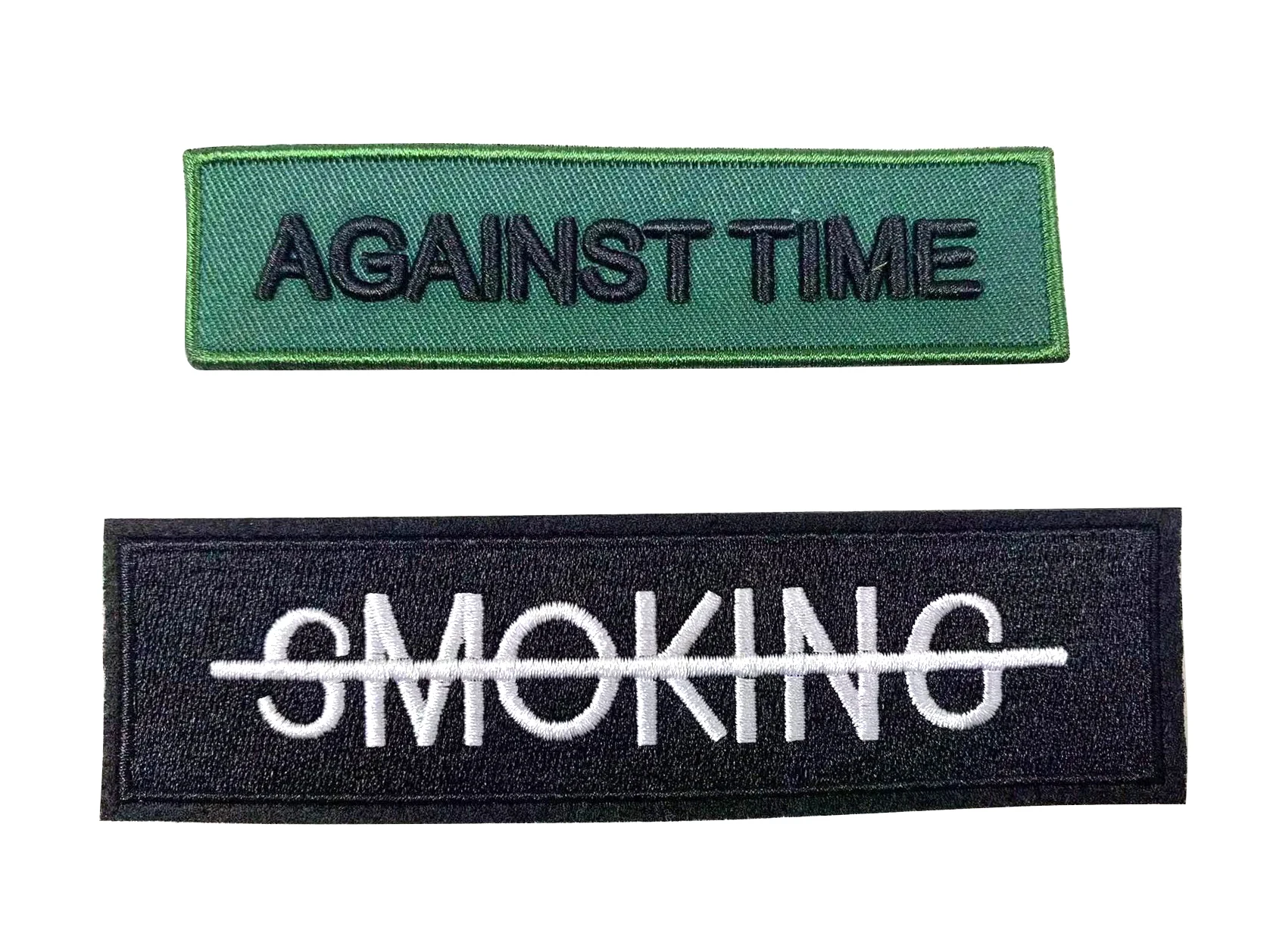Factory supplier cheap custom wholesales keychain double sides embroidered patches Iron On Embroidery