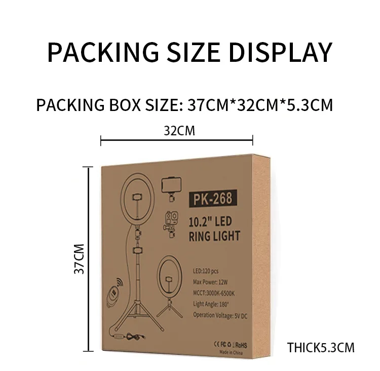 6 Inch Led Makeup Ring Light Photography Ring  Lamp Phone holder Makeup Led Ring Light with Stand 3000K-6000K