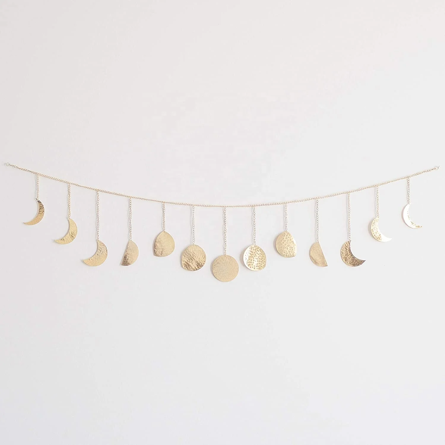 Moon Phase Garland  Wall Hanging Boho Home Decoration Shining  Art Ornaments for Bedroom