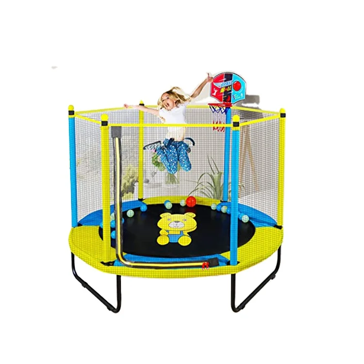 Zoshine High Quality Recreational Mini Trampoline Small Child Toys Enclosure Net  Durable  Exercise Jumping Bed