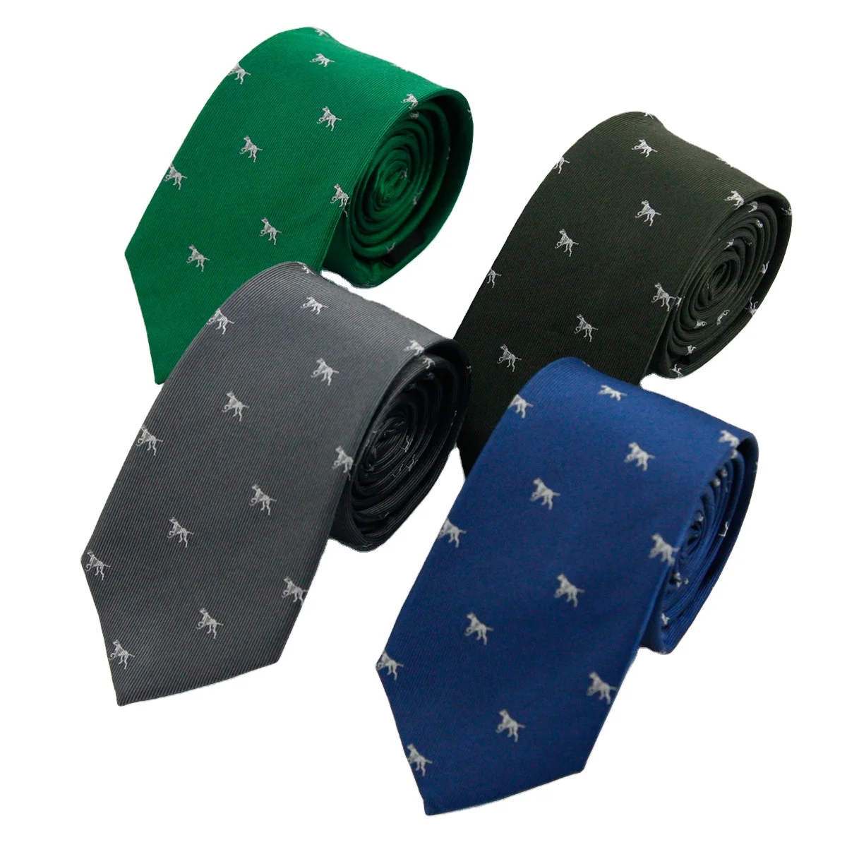 Hamocigia Custom Luxury Handmade Shengzhou Cravate Gravata Animal Silk Jacquard Woven Men Tie