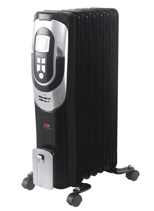 LED Display Portable Radiators Heaters 1500W 9 Fin 11 Fin Oil Filled Radiator Electric Room Heater With Wheel