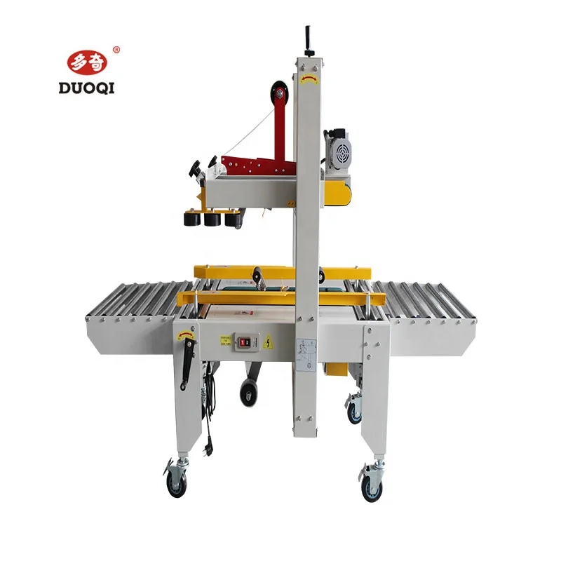 Duoqi FXJ-6050 semi automatic upper and lower drive belt tape box carton sealing machine