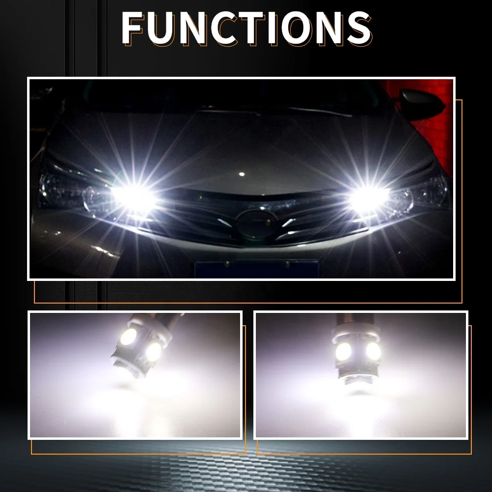 BA9S LED Bulb LED T11 H6W Canbus Car Interior Lights Turn Signal License Plate Lamp 12V Auto White Blue