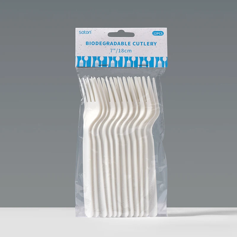 Compostable Pla Plastic Cutlery Set Spoon Fork And Knife