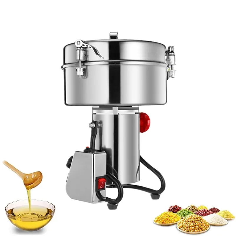 2500G Grinding Equipment Power Grinder Wheat Flour Corn Pepper Herb Spice Flour Mill For Home Kitchen