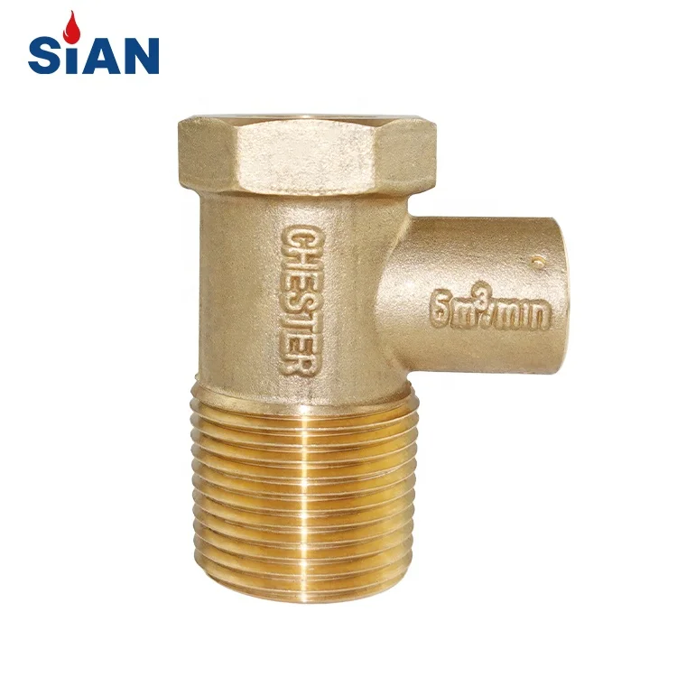 SiAN P13 Clip On Hexagon Self-closing Valves PRD Brazil Straight LPG Gas Cylinder Compact Pressure Reducing Valves