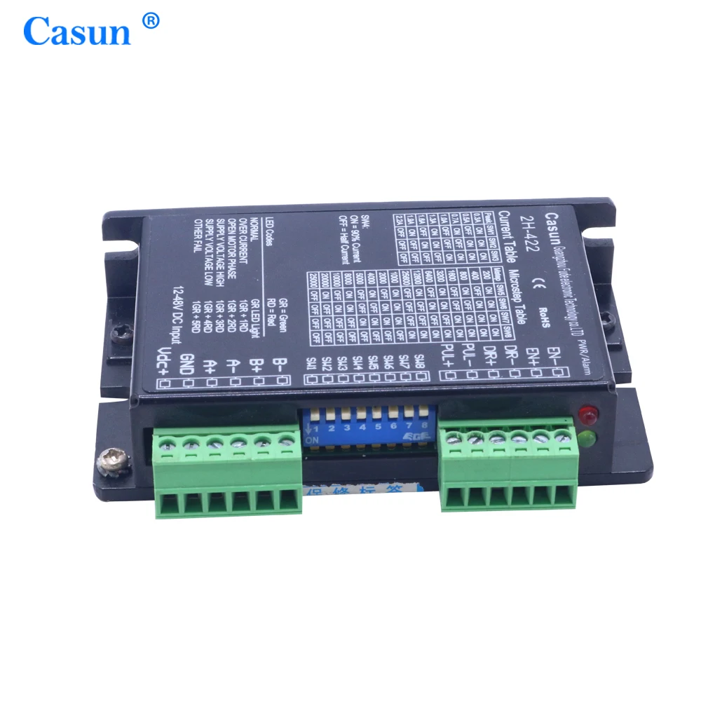 casun motor nema 8 11 14 16 17 stepper motor driver (2H422) for cnc kit laser equipment parts hot sale