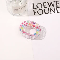 Flower star love heart hair claw clip transparent hair clamp woman hair accessories