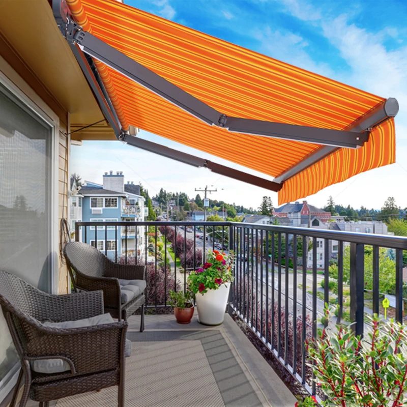 Outdoor Balcony Window Aluminum Retractable Awning Canopy Rain Cover retractable awning retractable awning outdoor canopy