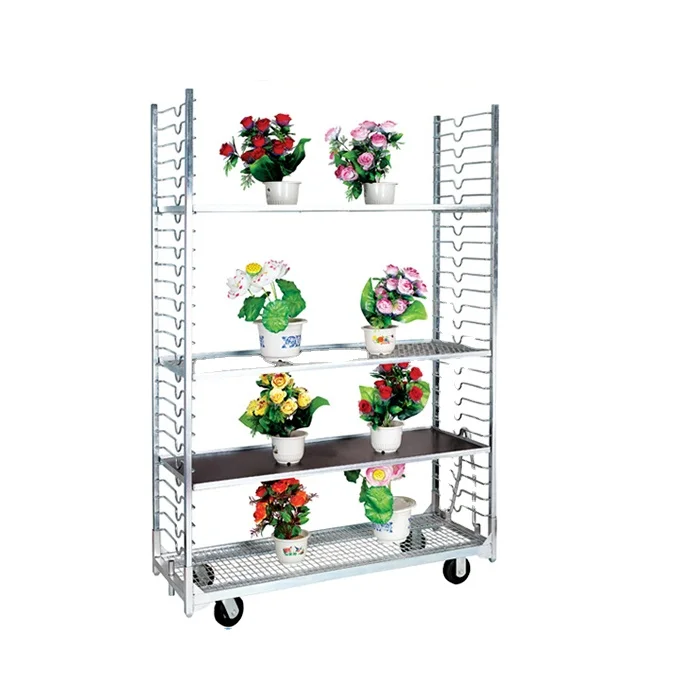 Наружное табло стальная сетка с 4 колесами цветок транспортная тележка