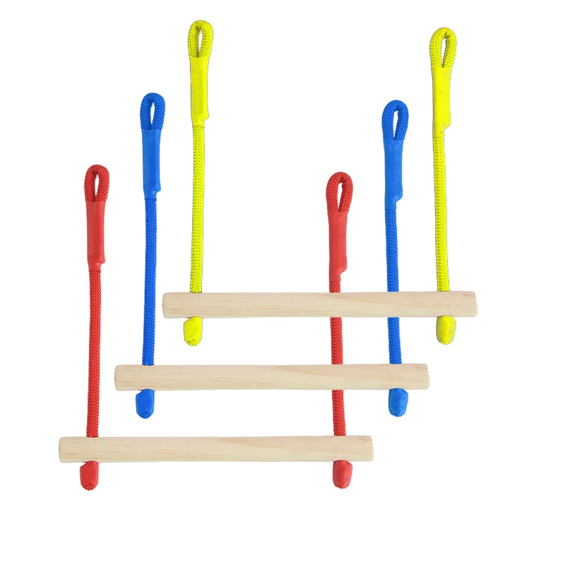 Ninja  Obstacles Line Trapeze Course Plastic Wooden Monkey Bars  Training Gym Equipment For Kids Indoor Children Swing Bar