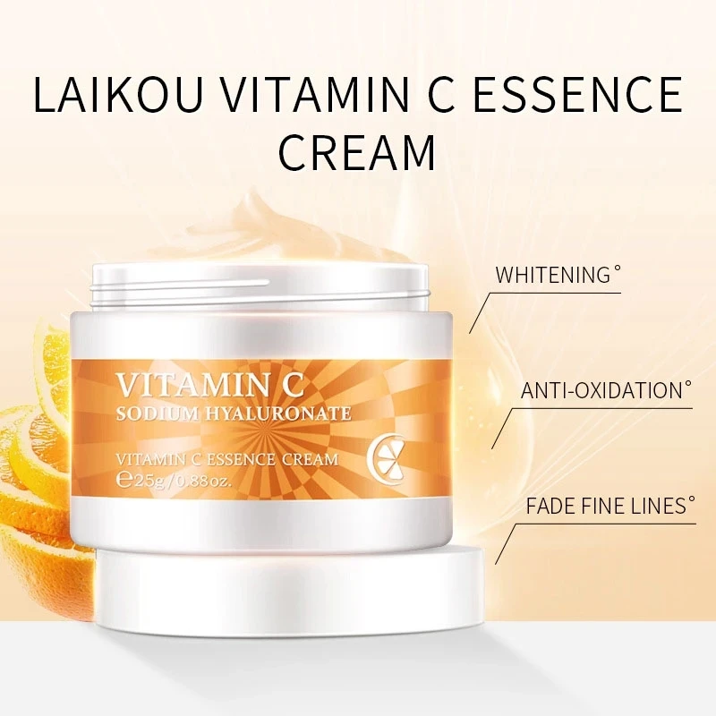 Private Label Vitamin C Anti Aging Skin Bleaching Cream Dark Spot Removing Face Whitening Cream