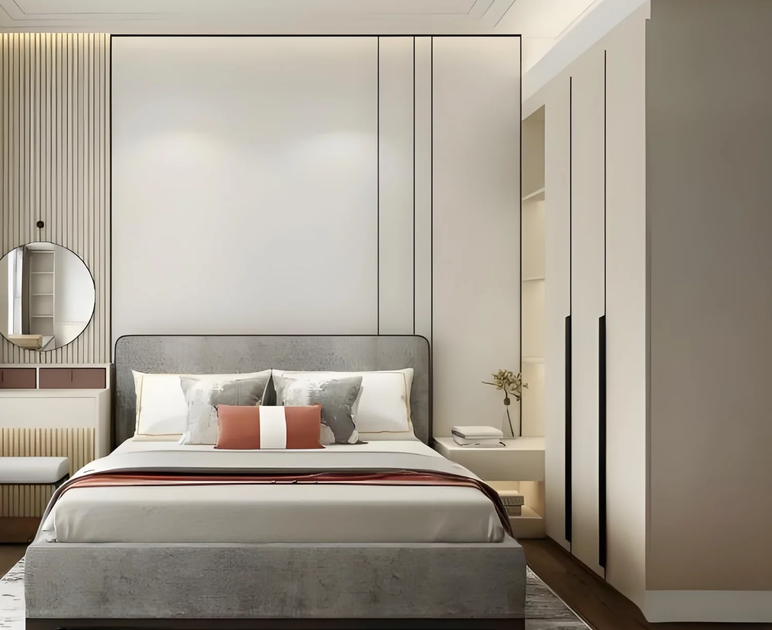 Polyurethane wall panel for interior decoration, bamboo wood fiber integrated wall panel
