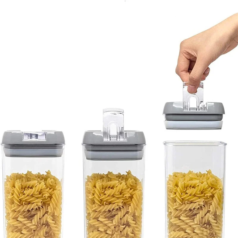 OWNSEING Food Storage Container 6PCS Kitchen Plastic Canister For Flour BPA Free Plastic Cereal Containers With Easy Open Lids