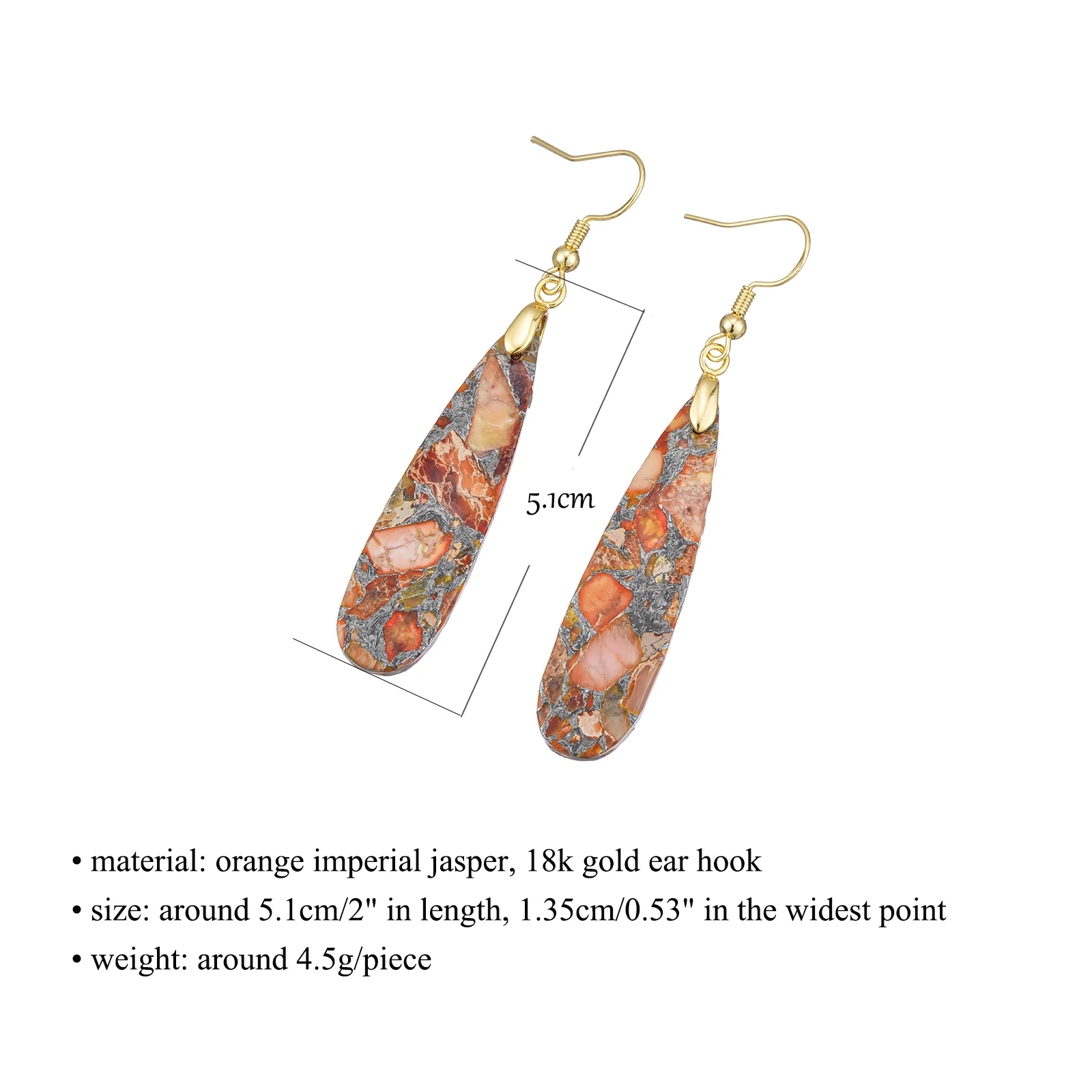 Серьги-подвески из натурального морского осадка