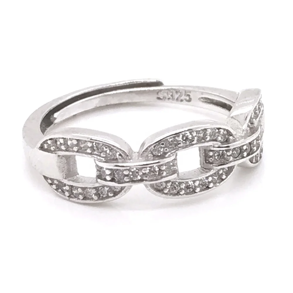 White Gold Italian cz 925 Sterling Silver Ring For Men