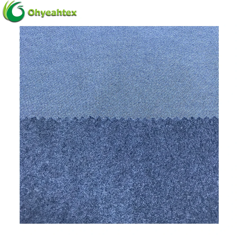 OEKO TEX 100 High Quality Recycled Polyester Cotton Fleece Fabric For Garments