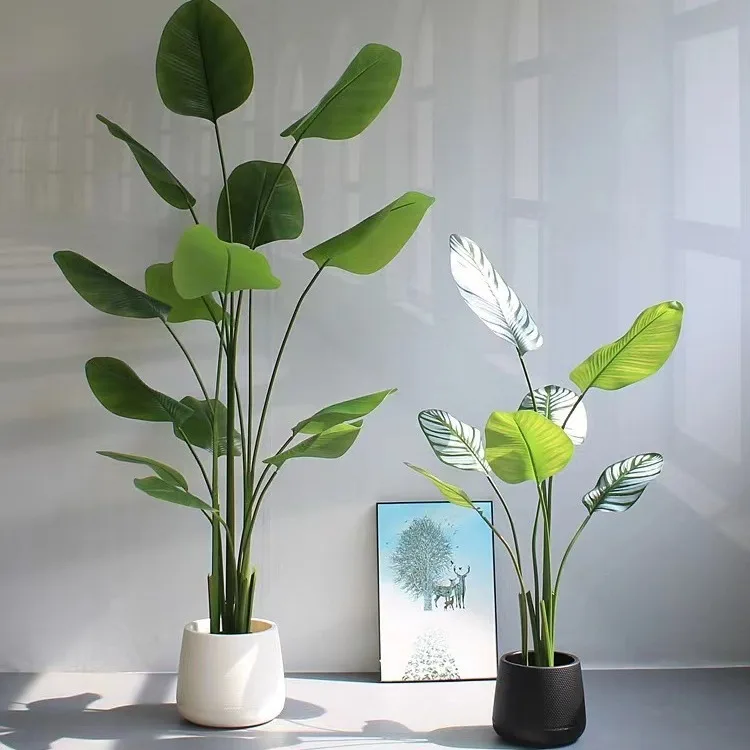 High-End Indoor Landscape Artificial Green Plant Large Plastic Cigar Arrowroot Traveler Banana Tree