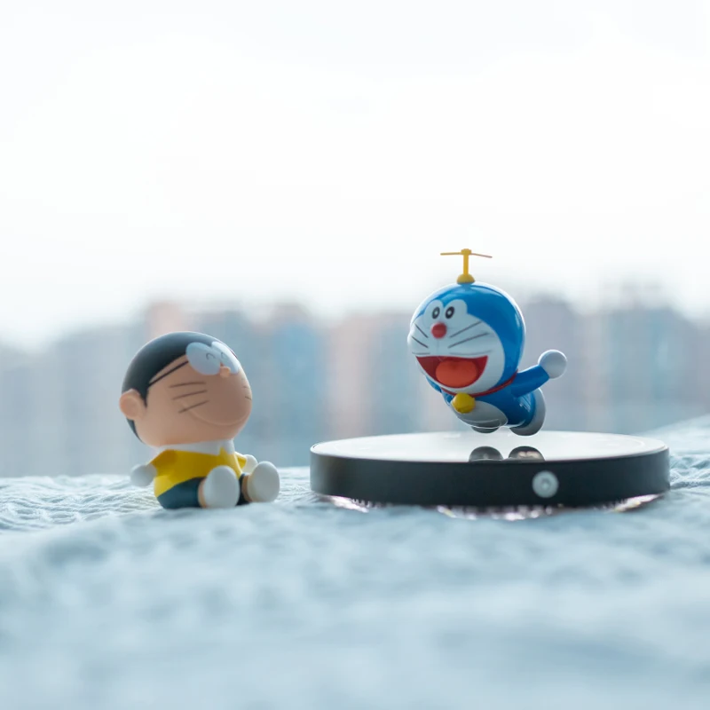 Best selling christmas cool gift magnetic levitation floating OEM Doraemon super heros spiderman toy anime figure action