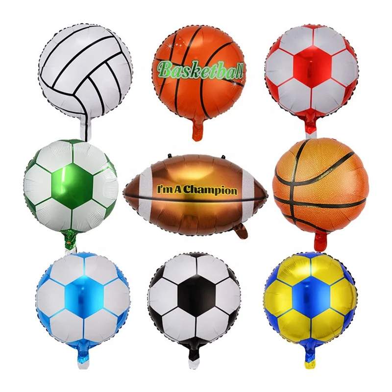 BONA balloon decoration kit accessories basketball football soccer ball birthday party air inflatable globos