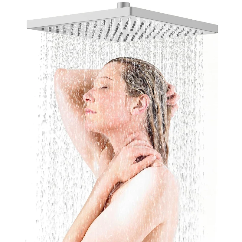 OEM ODM New Bathroom Chrome Shower Valve Faucet Luxury Rain Mixer Shower Column Set Rainfall Shower Head