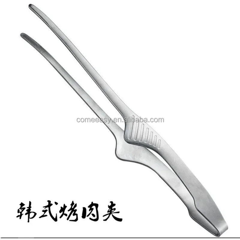 Stainless Steel Camping Barbecue Picnic Grilling Locking BBQ Gifts Cooking Kitchen Food Tongs