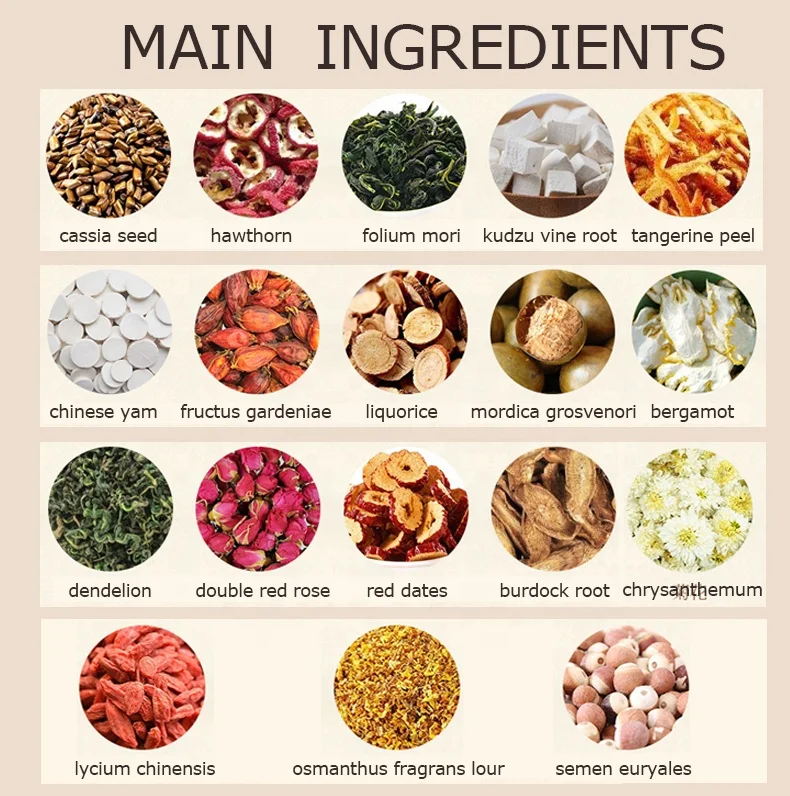 RTS private label liver detox tea chrysanthemum cassia seed tea affordable health herbal tea bag