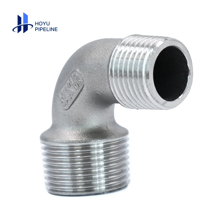 Stainless Steel 1 Inch Union Valve Cast 316l/304/ Stainless Steel Pipe Fittings 90 DegreeThread NPT BSPT DIN Elbow