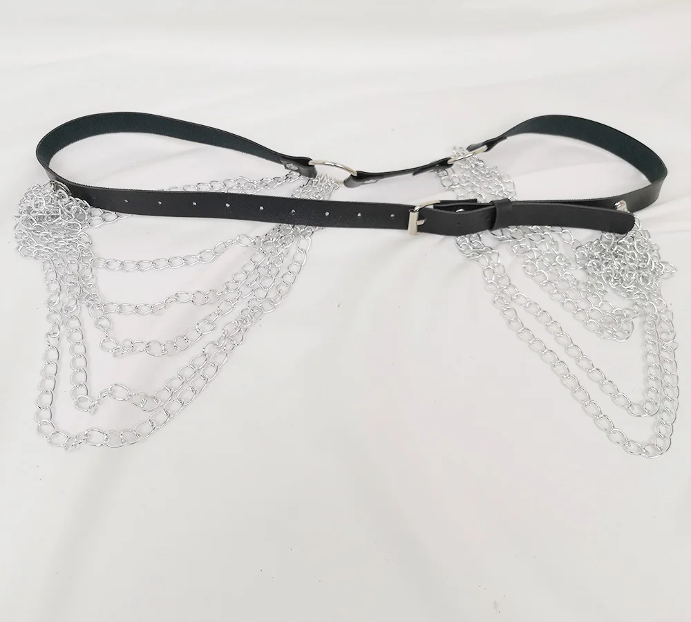 Punk Sexy Belt Body Chain Multi-layer Vintage Silver Body Chain Jewelry for Women
