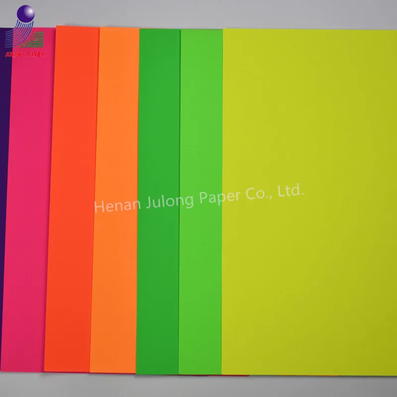 Colored Fluorescent Paper for Packing and Printing