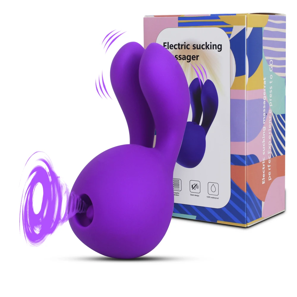 Magnetic charging rabbit sucking female masturbator. Stimulating clitoris G-spot orgasm massage vibrator adult sex toys