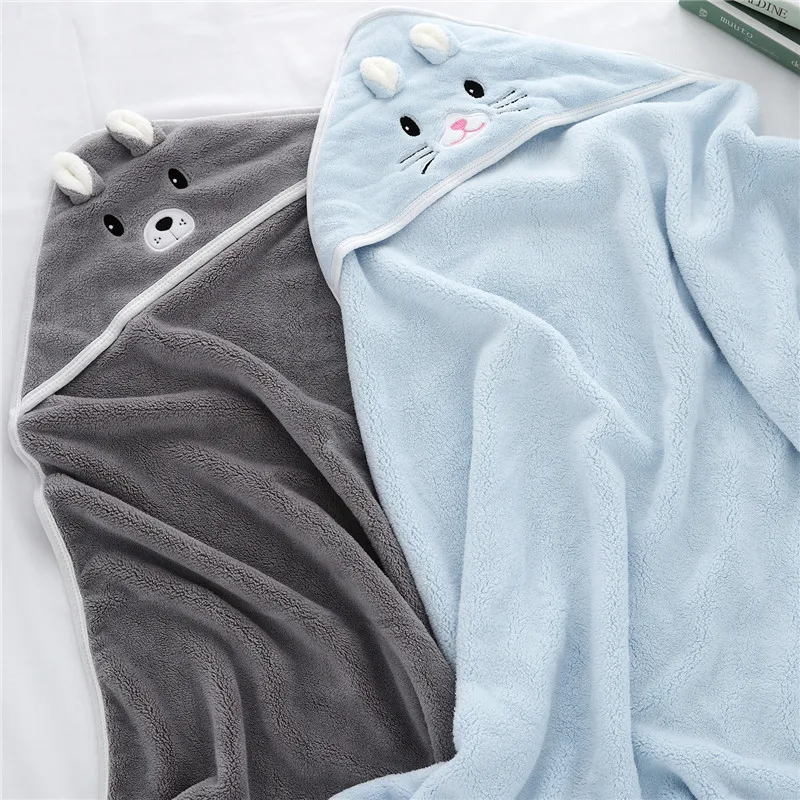 personalised beach hiphop panda bamboo wear hood cape kids bath organic 100% cotton plain white baby hooded towels