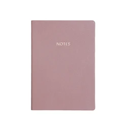 Free Sample Morandi PU Leather Soft Cover A5 Plain Grid Blank Notebook Dotted