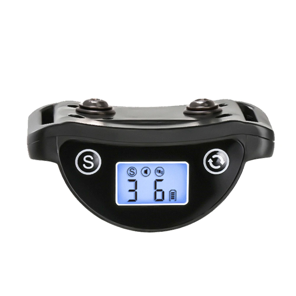 2024 hot sales IP65 Waterproof rechargeable LCD display no shock automatic stop barking device anti bark collar