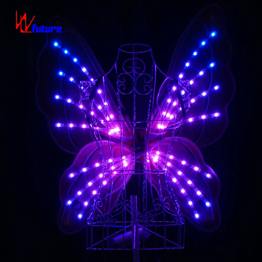 Wireless Control LED Wings Novel Programmable Butterfly Dance Performance Costume for Adults Festive Stage Belly Dance Prop