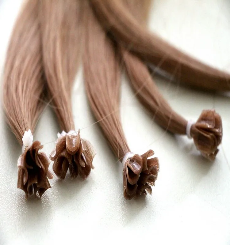 Надежные китайские Заводские 100% Remy U-Tip человеческие волосы Кератиновое наращивание 16-28 дюймов предварительно скрепленное V-образное наконечник человеческих волос