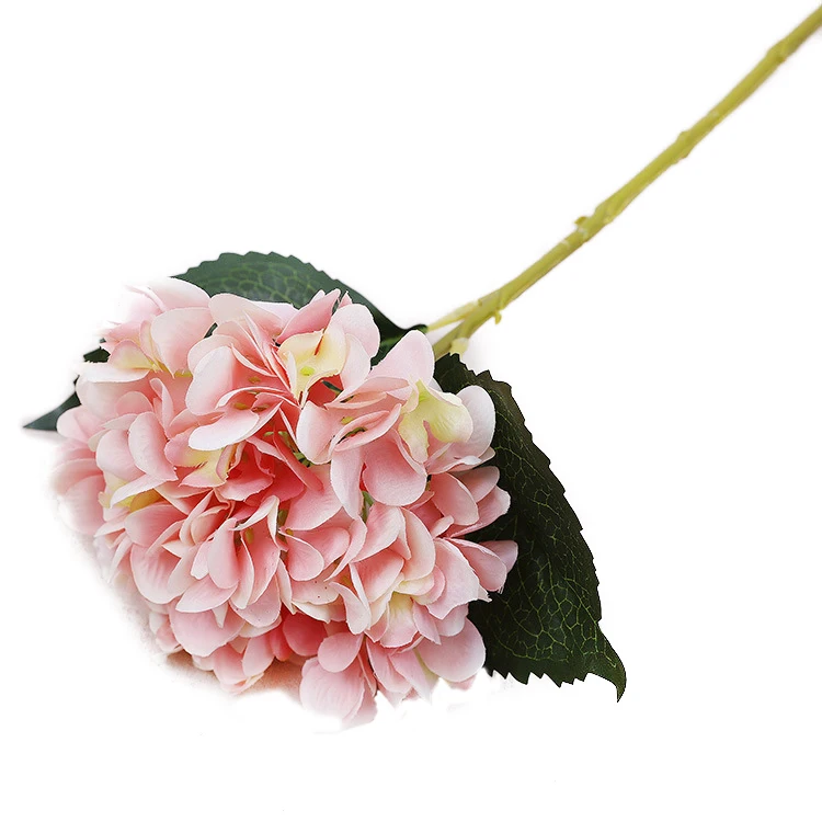 Wholesale High Quality Faux Hydrangea Flower Decor Bulk White Real Touch Latex Silk Hydrangea Artificial Flower for Wedding