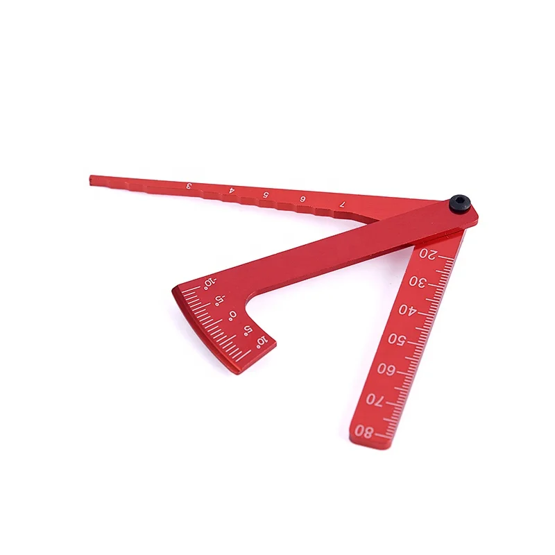 New 3 in 1 RC Scale Adjustable Measurement Wheel Height Rim Camber Gauge Angle Ruler Tool for RC Car Truck