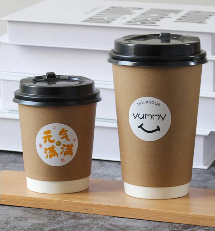 Wholesale Disposable Recyclable Takeaway Paper Milk Tea Coffee Cup