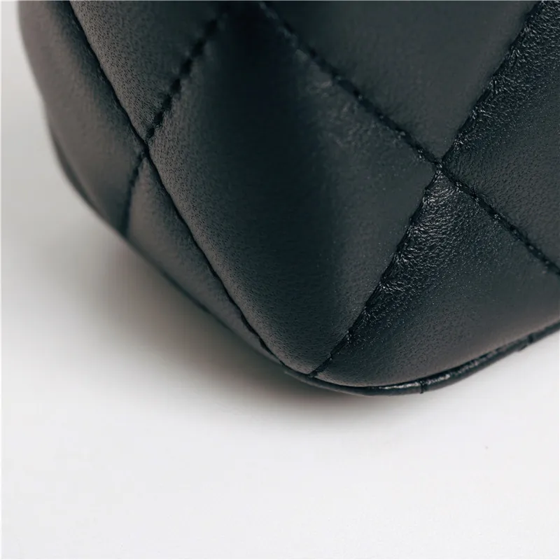 Sheepskin Bags For Women New Genuine Leather Premium Luxury Diagonal Box With Diamond Chain One Shoulder Handbags