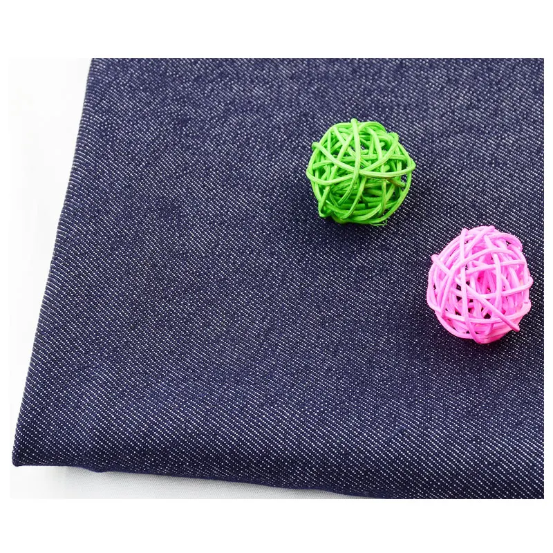 Wholesale Woven Rolls Of Nylon Spandex Jeans Cotton Imitation Denim Fabrics Black And Blue