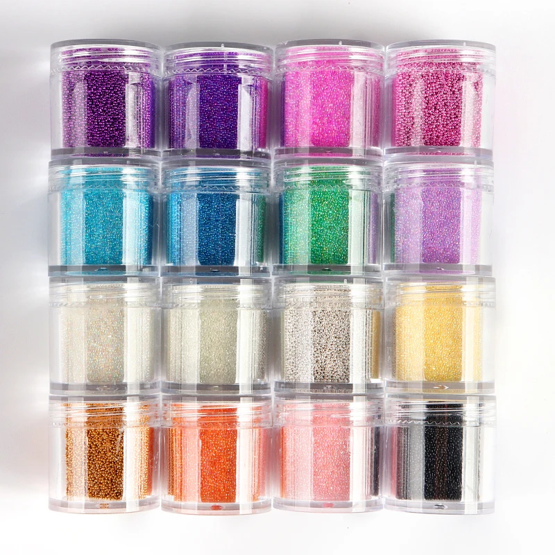 AB Iridescent Caviar Beads Nail Accessories Crystal Tiny Glass Balls Micro Mini Beads Nail Art