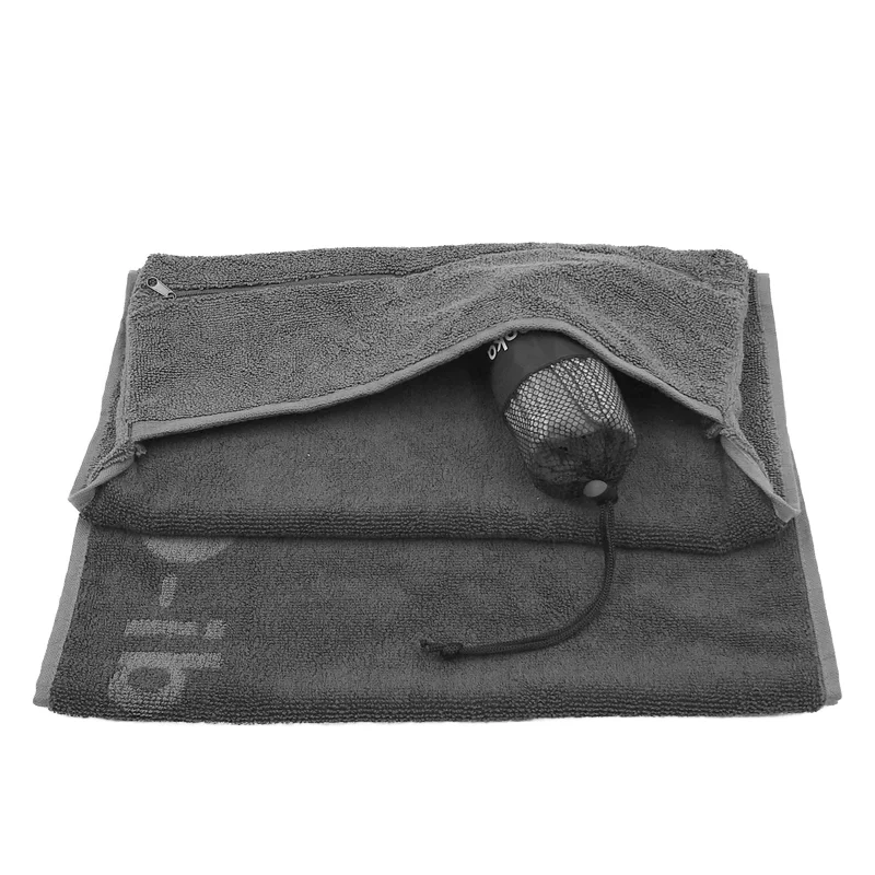 100% Cotton or Microfiber Cotton Sports Custom LOGO Cheap Magnetic Sports Towel Fitness Towel with Zipper Pocket