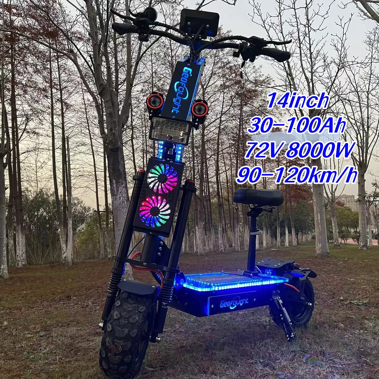 Популярный Geofought G14 новый режим 72 В 8000 Вт 10000 90-120 Электрический скутер 14 дюймов шина высокоскоростной для взрослых