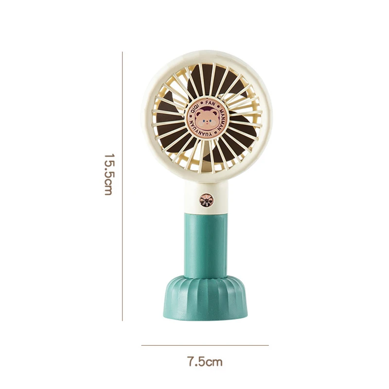 Mini Rechargeable USB Fan Hand Held Portable Lightweight Cooling Personal Electric Small Fan with Base