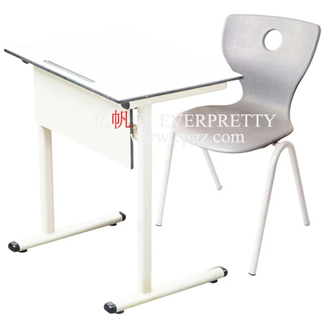 High Quality School Furniture Latest Design Fixed Single Desk and Chair School Furniture Secondary Desk Chair for Sri Lanka