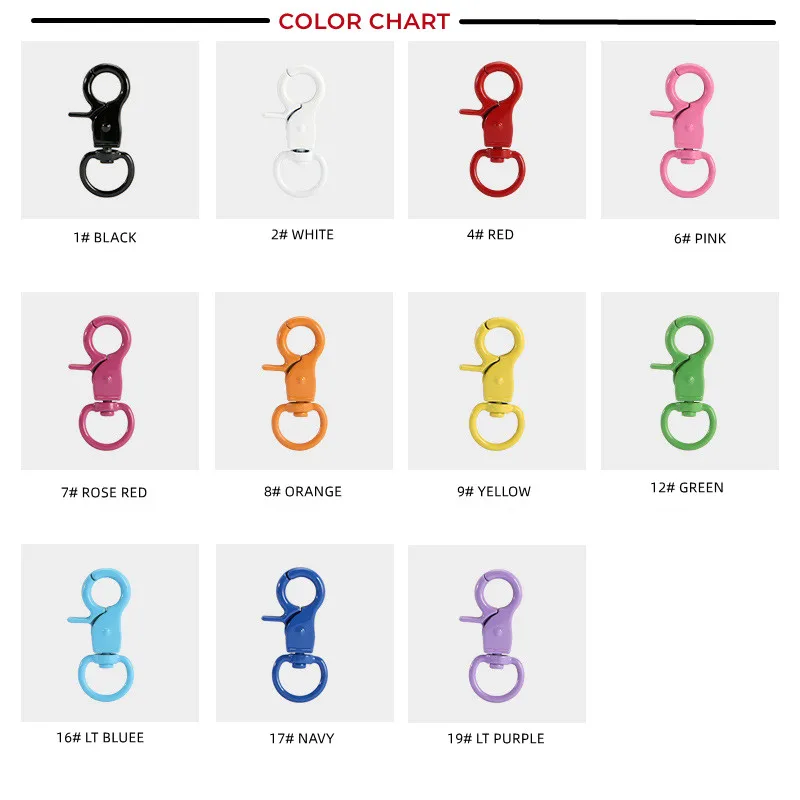 GC220850 Colorful Hobbyworker Keychain Hooks With Key Rings for Jewelry Making DIY Crafts Lobster Clasp for Keychain DIY