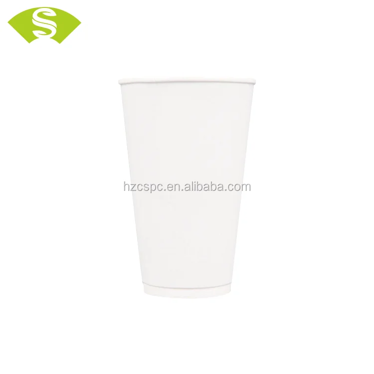 
White Disposable Paper Cups 16 oz Coffee Drink Hot Cup Perfect for Water, Tea, Hot Cocoa 
