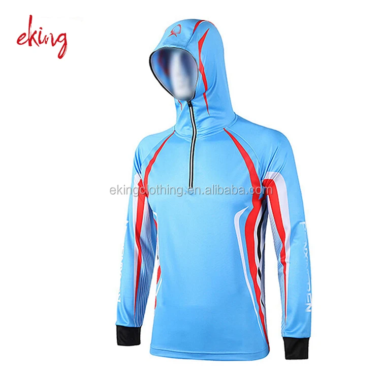 
Custom Bamboo Friendly Recycled Material UV UPF50+ Moisture Wicking Mens Hoody Long Sleeve Fishing T Shirts with mask 